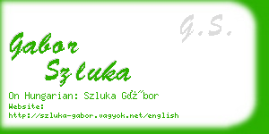 gabor szluka business card